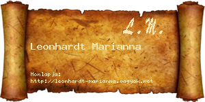 Leonhardt Marianna névjegykártya